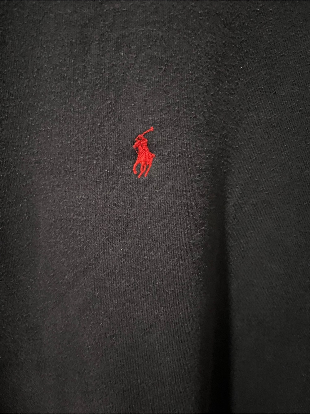 Polo Ralph Lauren Men’s Y2K Black Crewneck Sweatshirt with Red Pony Logo - Picture 2 of 5